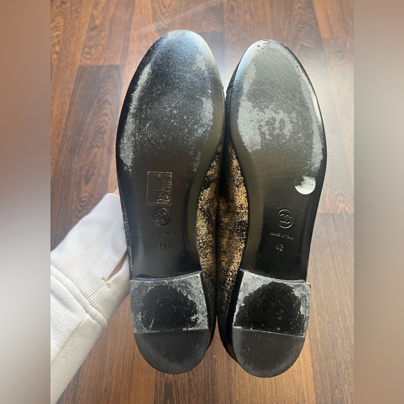 CHANEL METALLIC BALLET FLATS BALLERINA FLATS SIZE 42 - Picture 5 of 10
